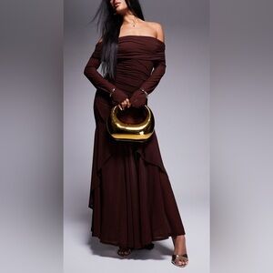 Chocolate ASOS DESIGN maxi dress